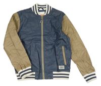 Tmavomodro-hnědá šusťáková jarní bunda Next