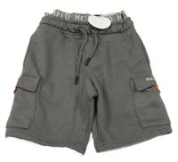 Nové - šedé teplákové kraťasy s kapsami Holyfield