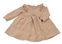 Starorůžové žebrované šaty s králíky a volánky M&S