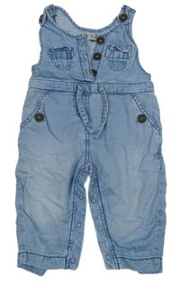 Světlemodrý lehký riflový kalhotový overal s kapsami Next