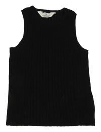 Černý žebrovaný úpletový top H&M