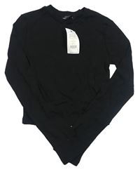 Černé crop triko New Look