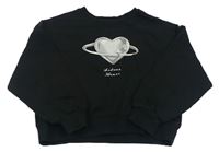 Černá mikina se srdcem H&M