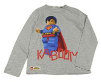 Šedé melírované triko se Supermanem - Lego H&M
