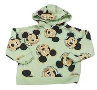 Mintová mikina s Mickeym a kapucí Primark