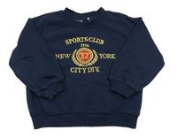 Tmavomodrá mikina s nápisy zn. H&M