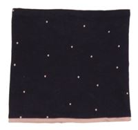 Tmavomodro-růžový puntíkatý nákrčník 