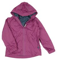 Fialová šusťáková jarní funkční bunda s kapucí Crane