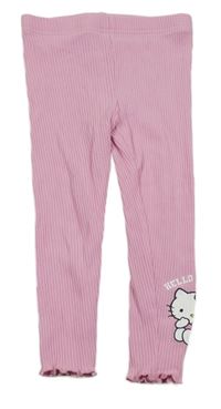 Růžové žebrované legíny s Hello Kitty Primark