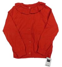 Nové - Červený propínací svetr s límečkem Dunnes Stores