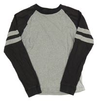 Šedo-antracitové triko s pruhy M&S