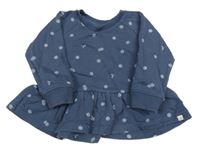 Šedomodrá květovaná puntíkatá mikina Nutmeg