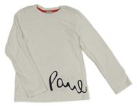 Bílé triko s nápisem Paul Smith