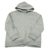 Šedá mikina s výšivkou a kapucí Canterbury