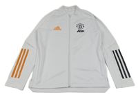 Bílo-černo-oranžová propínací sportovní mikina Adidas