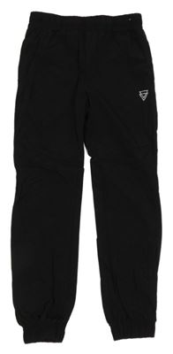 Černé šusťákové cuff kalhoty s potiskem Matalan