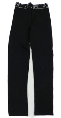 Černé legíny s nápisy Tu