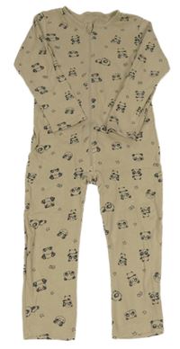 Béžový overal s pandami Impidimpi