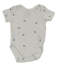 Bílé body s kotvami H&M