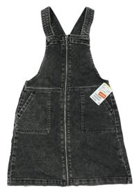 Nové - Tmavošedé riflové propínací šaty H&M