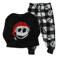 Černo-bílé plyšové pyžamo - Jack Skellington Primark