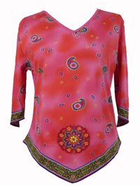 Dámské růžové vzorované triko Cosmos 