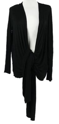 Dámský černý cardigán na zavazování Tchibo 