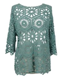 Dámská světlemodrá krajková halenka Papaya 