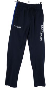 Pánské tmavomodré sportovní tepláky s logem Givova 