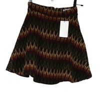 Nové - Dámská vínovo-khaki krajková sukně MNG 