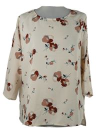 Dámská smetanová květovaná halenka M&S