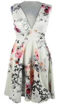 Dámské bílé květované šaty Asos 