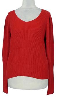 Dámský červený žebrovaný svetr New Look 