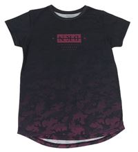 Černo-vínové tričko s nápisem Primark