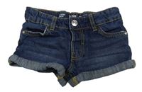 Tmavomodré riflové mid rise kraťasy Denim Co.