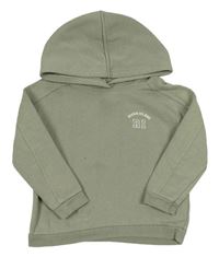 Khaki mikina s nápisem a kapucí River Island