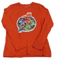 Červené triko s Avengers z překlápěcích flitrů zn. Marvel