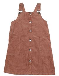 Růžové manšestové laclové šaty Denim Co.