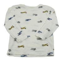 Bílé triko s letadly Topolino