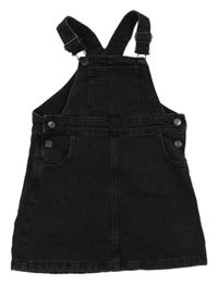 Černé riflové laclové šaty Nutmeg