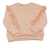 Světlerůžová mikina s volánkem Shein