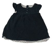 Tmavomodré manšestrové šaty Jojo Maman Bebé