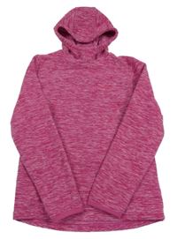 Rubínová melírovaná fleecová funkční mikina s kapucí Peter Storm