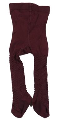 Vínové punčocháče H&M