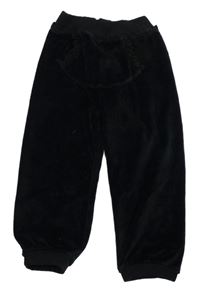 Černé sametové kalhoty Topomini