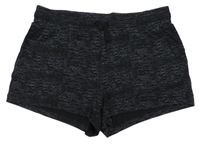 Černo-šedé teplákové kraťasy H&M