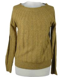 Dámský béžovo-hnědý pruhovaný svetr JDY