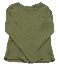 Khaki žebrované triko