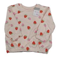 Nové - Růžová mikina s jahodami Primark