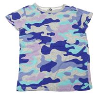 Šedo-lila-modré army tričko zn. Pep&Co